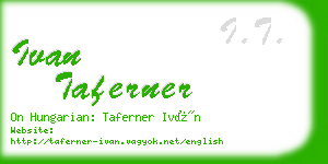 ivan taferner business card